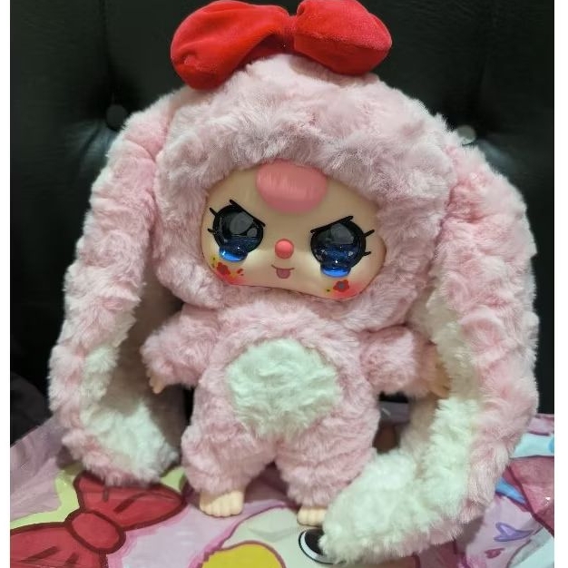 Baby Three 400% Series Vinyl Face Original - Bunny Pink spesial Mata Air