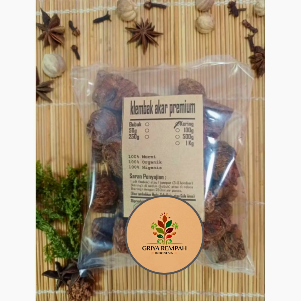 

KLEMBAK AKAR KERING 1 KG Kelembak Rempah Herbal Alami untuk Kesehatan Ramuan Jamu Tradisional Rheum officinale