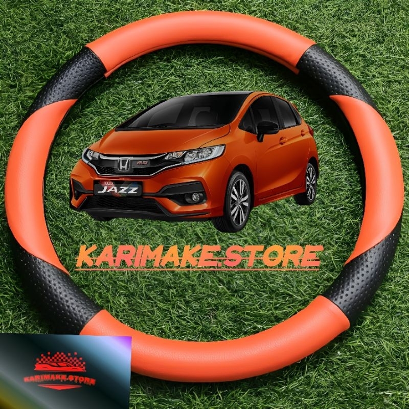 Sarung Stir Mobil Honda jazz/ pelindung Stir Mobil Honda jazz motif sabit.