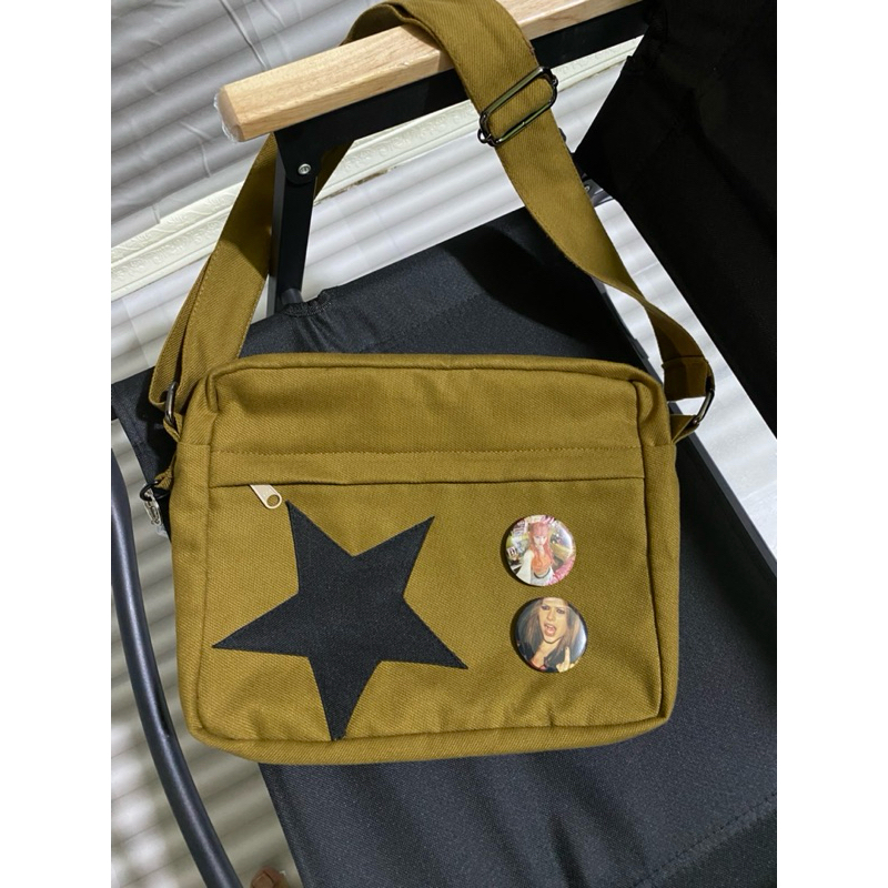 bestpromo stars messenger y2k /tas kanvas mini mesengger y2k / sling bag fairycore aesthetic