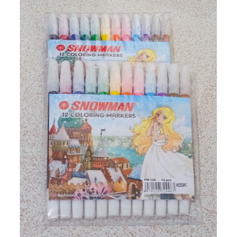

Spidol Snowman set isi 12 warna