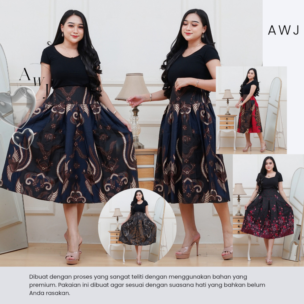 Rok Payung Rempel 7/8 Motif Batik