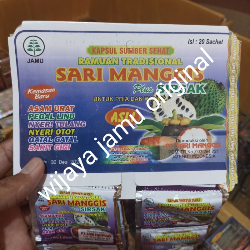 

kapsul sari manggis plus sirsak renceng 100% ori