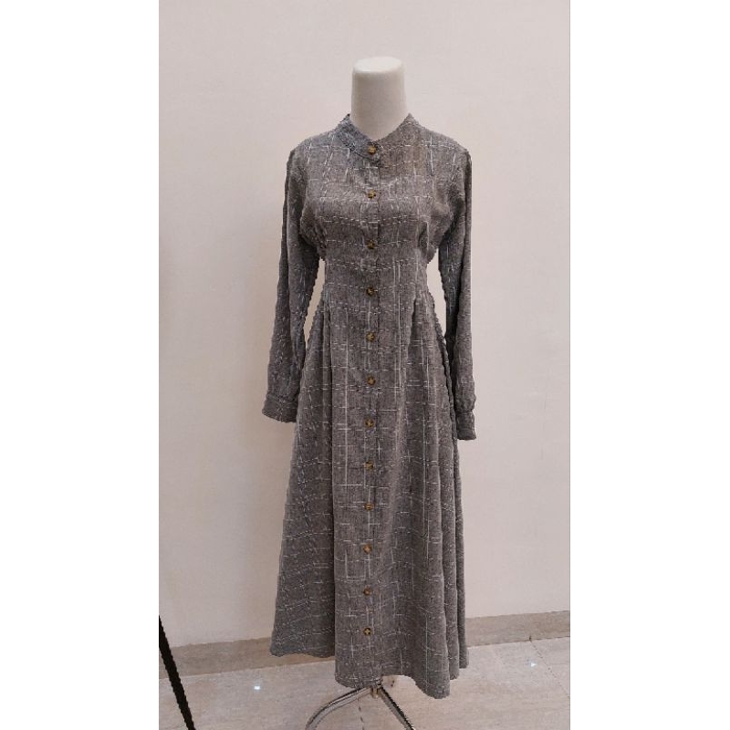 preloved dress klasik tartan