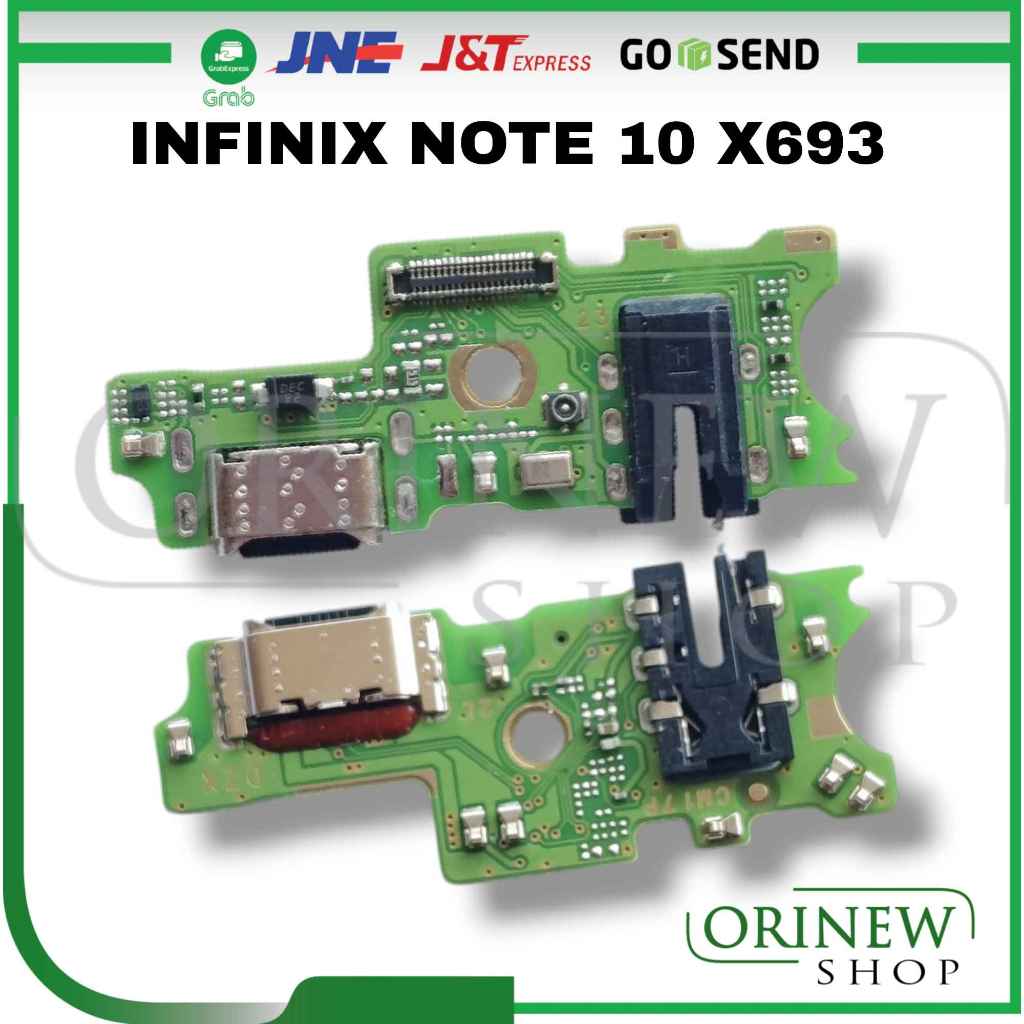 Pcb Board Usb Konektor Cas Infinix Note 10 X693 Connector Charger Papan Mic Original