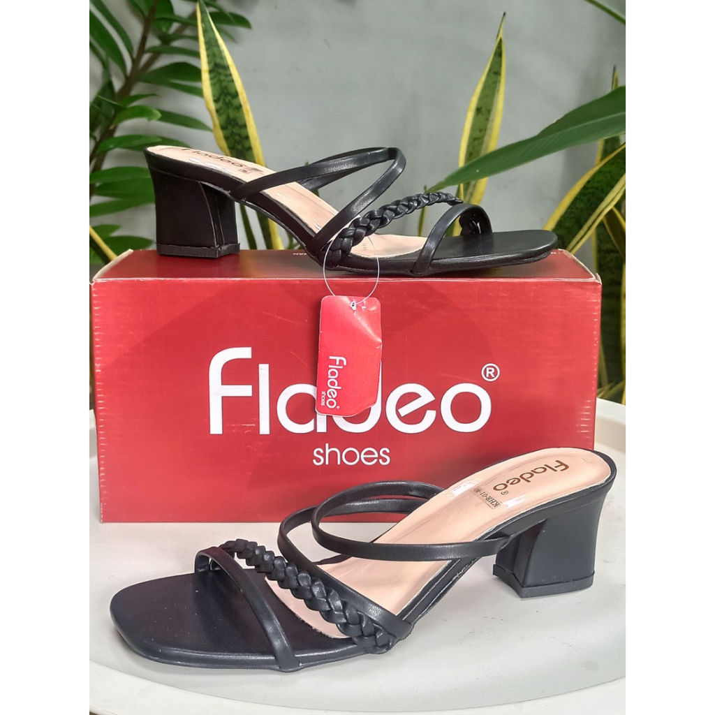 FLADEO - Sandal wanita, high heels 5cm, 100% original