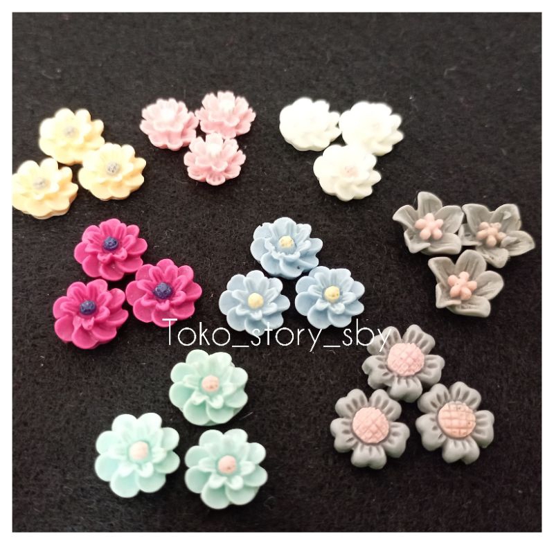 

1 PACK (100 PC) - AKRILIK BUNGA/RESIN TEMPEL