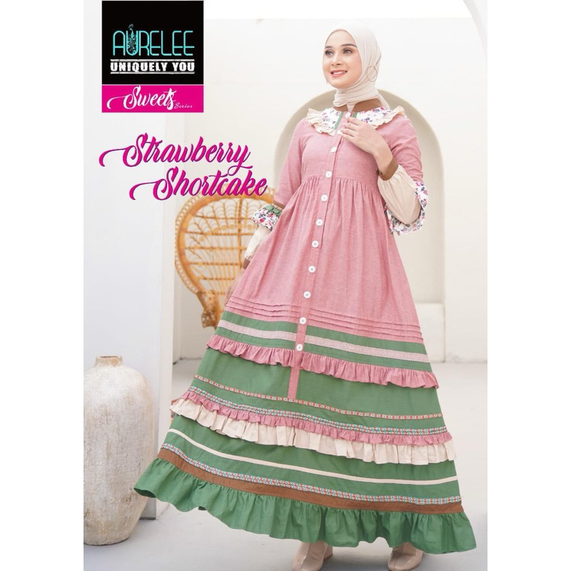 Gamis Dusty Pink by Aurelee FREE HIJAB