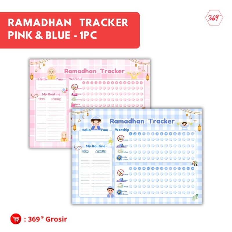 

369 - Ramadan Tracker ( Poster Puasa ) Wipe and Clean - 1pc