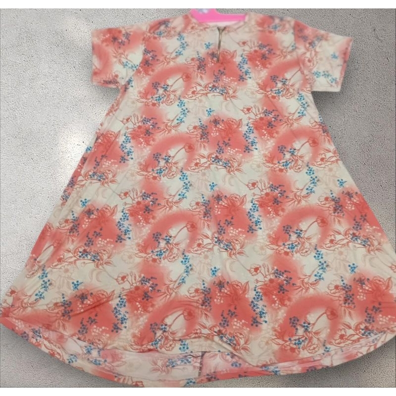 Daster Dress Wanita Jersey Korea Rok Klok Payung Zipper Resleting Kekinian