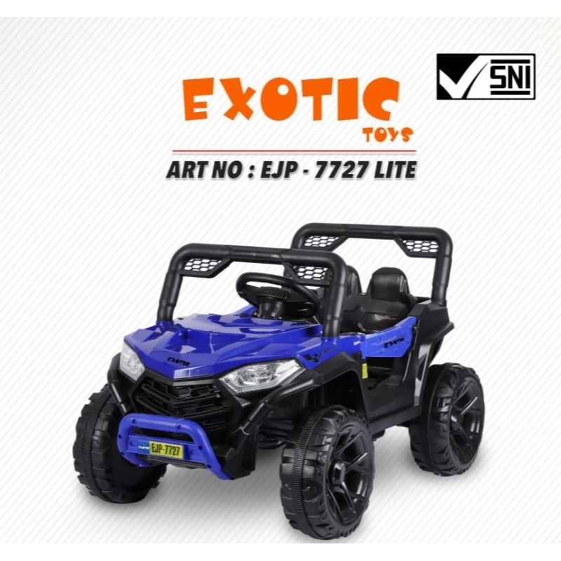 MAINAN ANAK MOBIL JEEP AKI RECHARGEABLE LITE EXOTIC EJP-7727