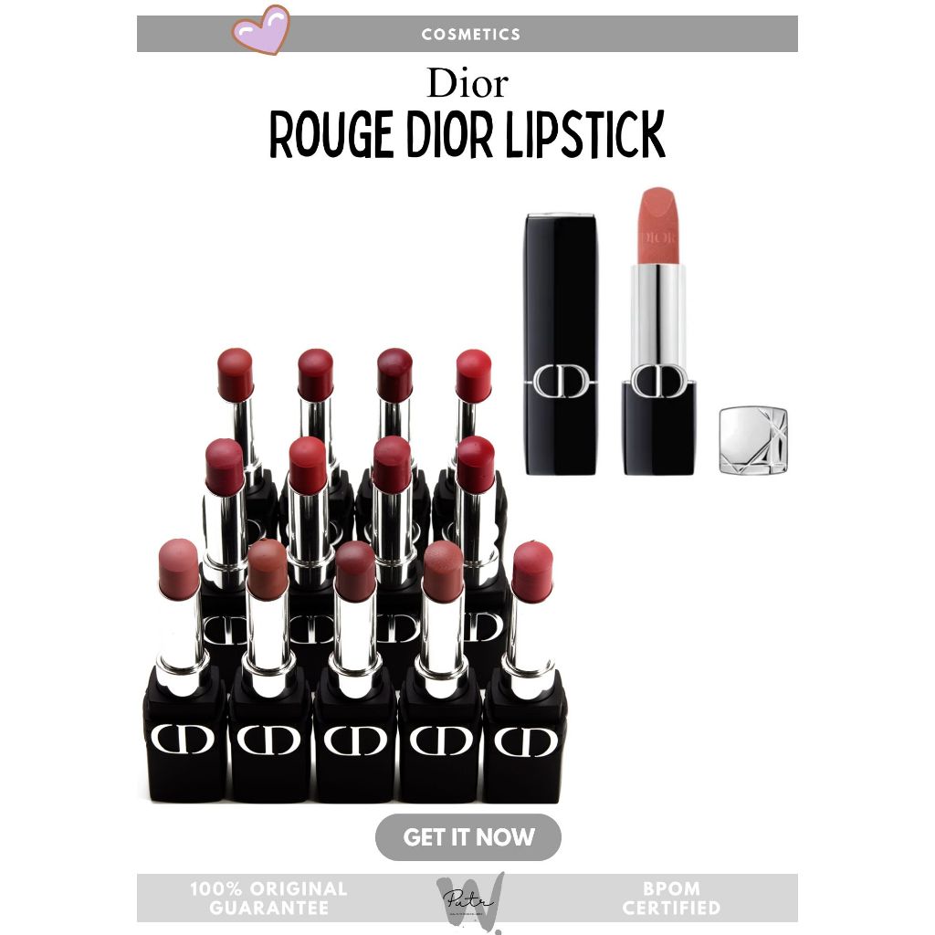 DIOR Rouge Dior Lipstick ( Satin Matte Metallic Velvet )
