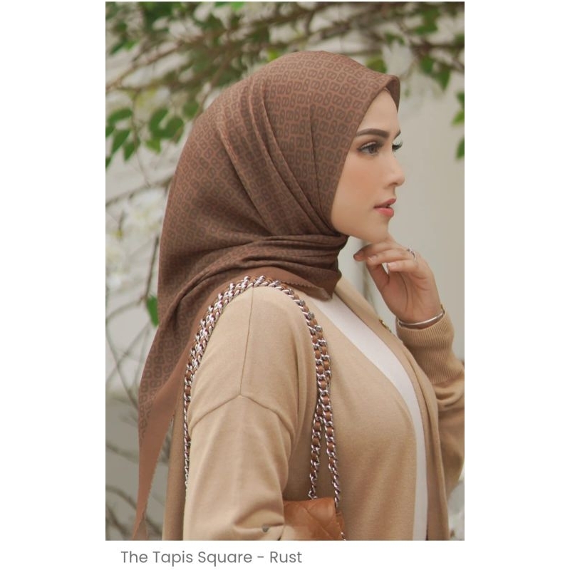 Rust Tapis square Buttonscarves baru dan siap kirim