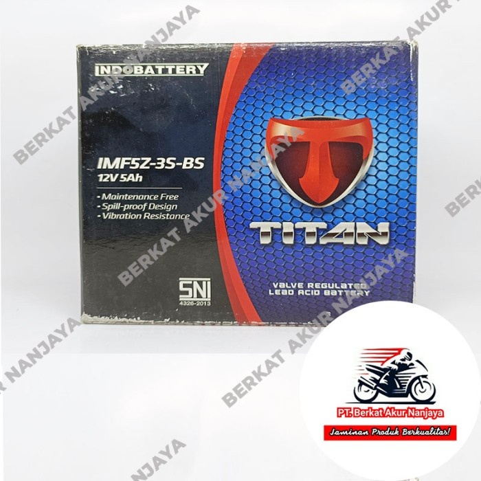 Accu / Aki Semi Kering GM5Z || ASTREA GRAND LEGENDA VEGA JUPITER F1ZR dsb by TITAN INDOPARTS