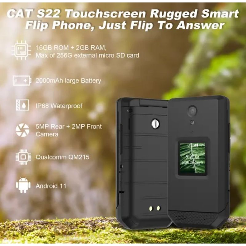 Cat s22 flip phone 2GB/16GB LTE Android 11 5MP2000mAh