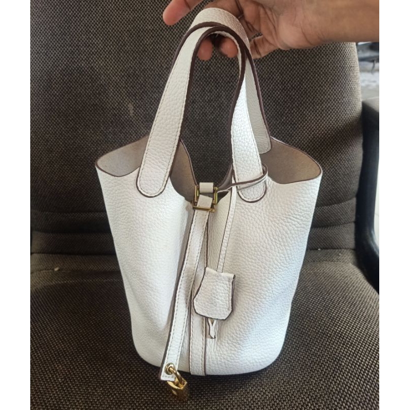 BOOM SALE Original H3rmeSs Picotin Lengkap Gantungan Kunci + gembok dan Stamp Noser Made in France A