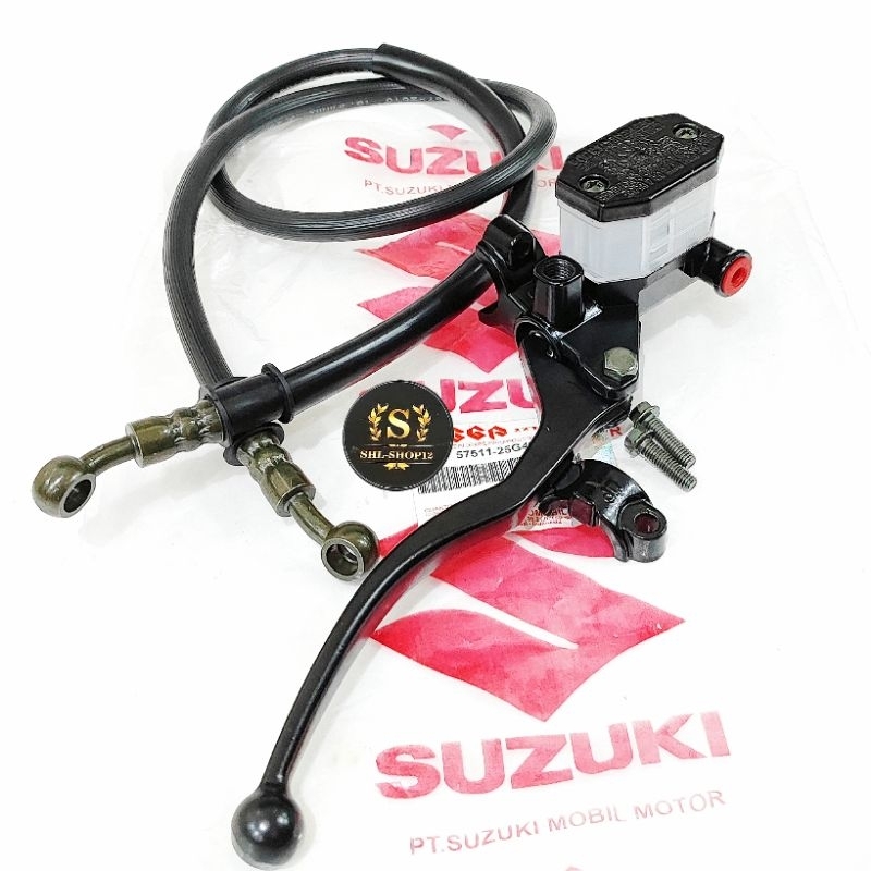 SET KOMPLIT MASTER REM ATAS SUZUKI THUNDER 125 + SELANG REM MASTER REM THUNDER+KABEL REM THUNDER