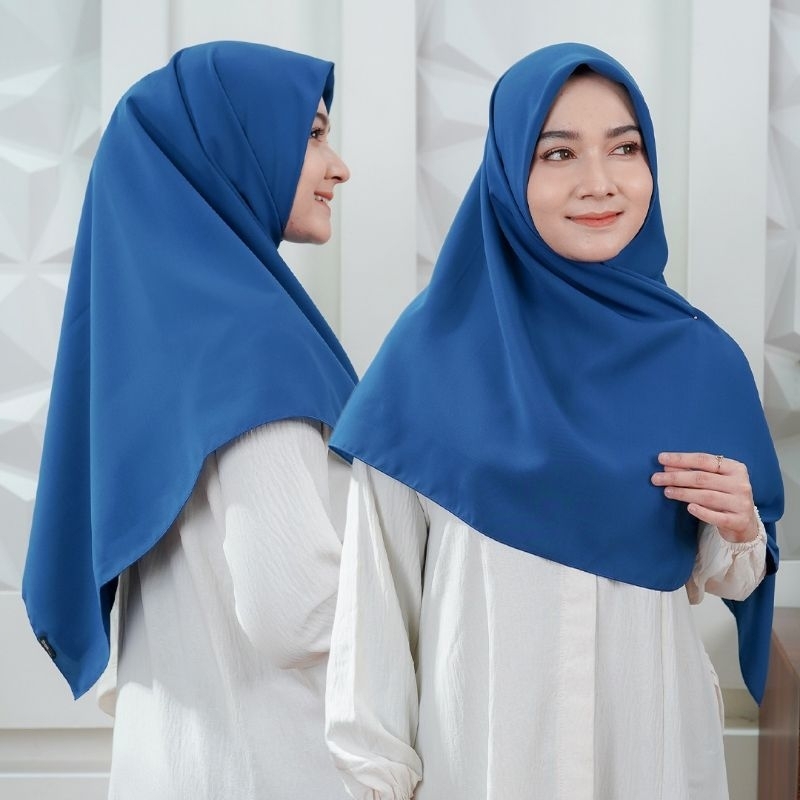 Hijab segi empat wolfis BIRU TOSCA