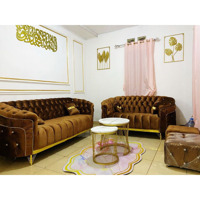 sofa turki mewah motif garis kekinian .sofa ruang tamu sofa Palembang sofa termurah di Palembang.