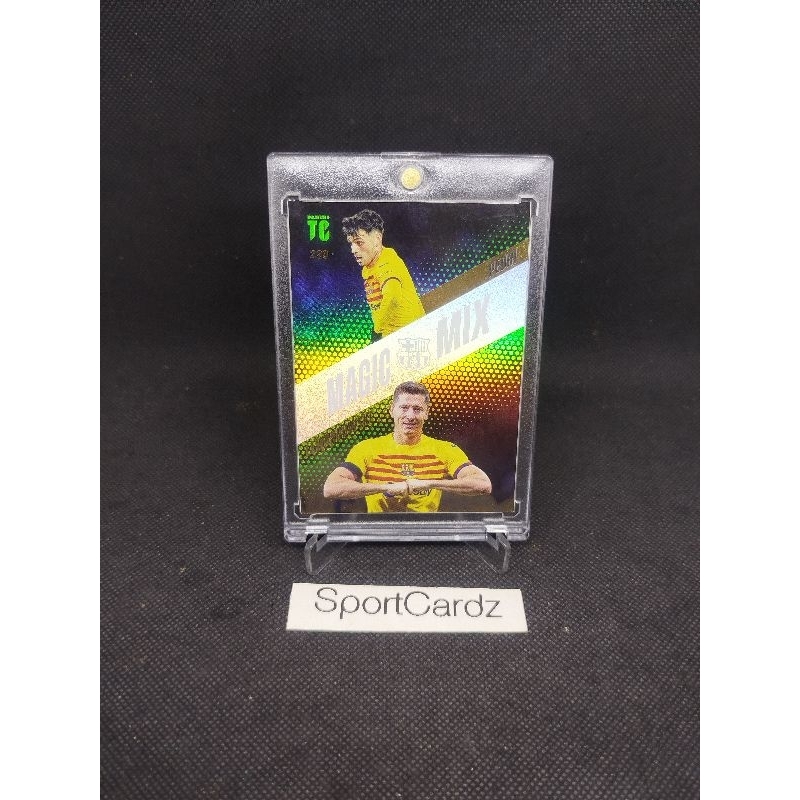 Kartu Bola 2024 Panini TC Soccer Magic Mix Pedri & Lewandowski Barcelona FC #220 (dpt top loader)