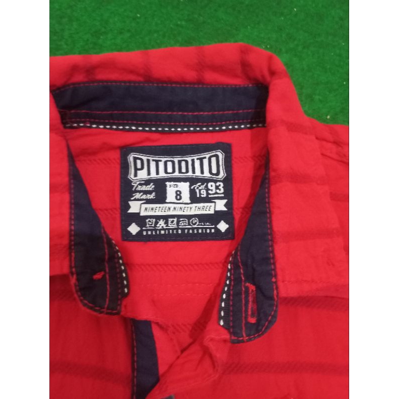 atasan kemeja anak laki brand pito dito
