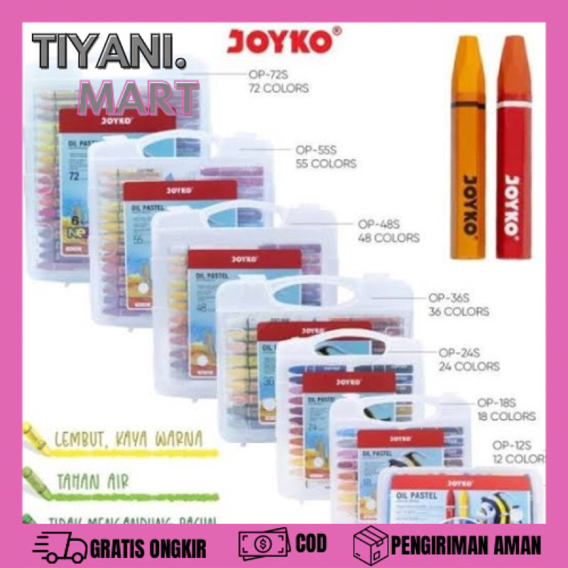 

Crayon Oil Pastel Joyko 12 Warna