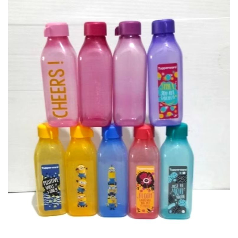 Botol minum eco square / eco Minion tupperware 500 ml eceran 1 pcs