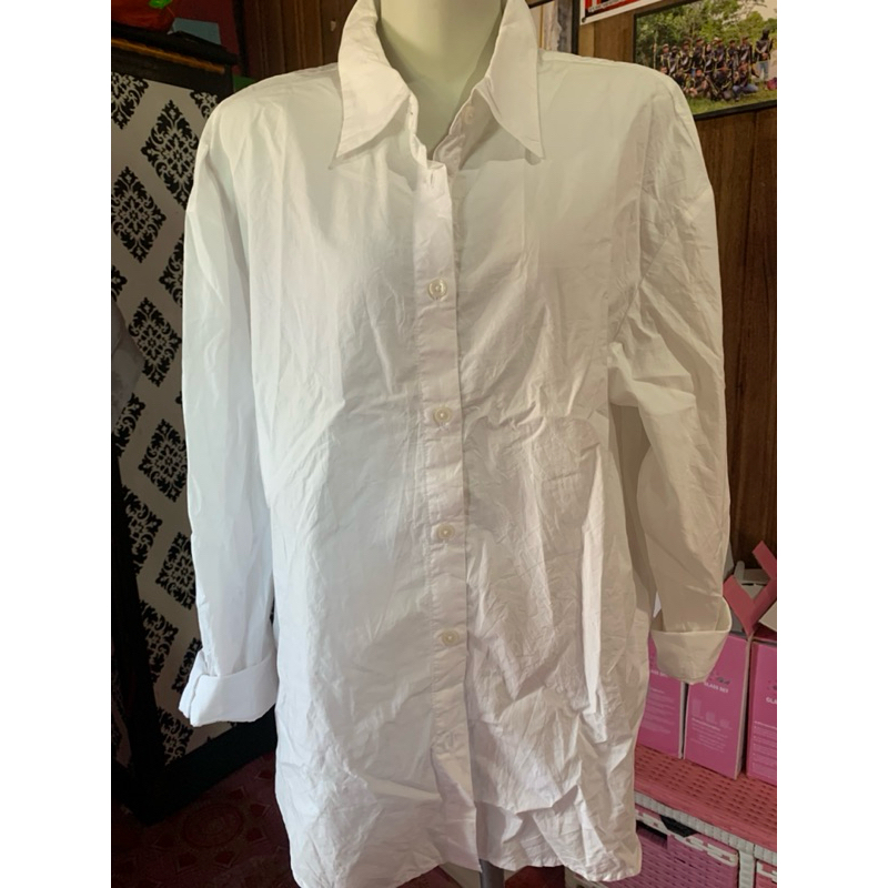 PL kemeja wanita putih polos