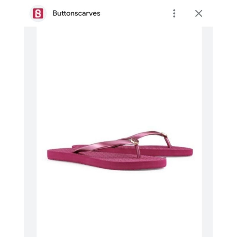 Sendal capit buttonscarves flip flop bubble gum fuchia 38 New
