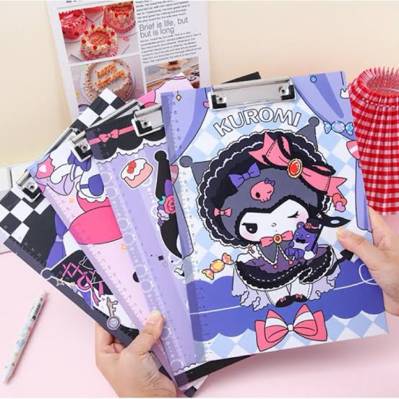 

Papan Jalan / Papan Ujian Karakter Sanrio / Clipboard Papan Klip A4 Papan Alas Ujian Kartun Kertas