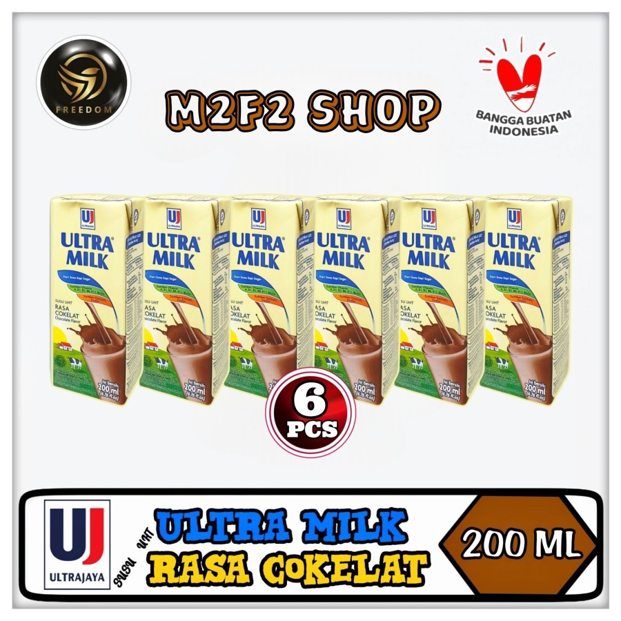 

Susu Ultra Milk Rasa Cokelat Kotak UHT - 200 ml (Kemasan 6 Pcs)