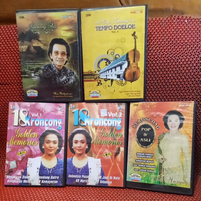 VCD LAGU GOLDEN MEMORIES"KERONCONG 100% ORIGINAL. BEBAS PILIH JUDUL YG DI INGINKAN