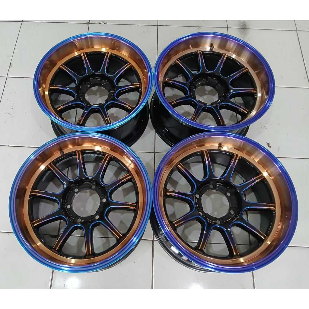 VELG RACING HSR  TOBOALI RA8 LEBAR 9 PCD 6X139 ET-5 LIKE NEW PNP PAJERO HILUX TANK STRADA PANTER