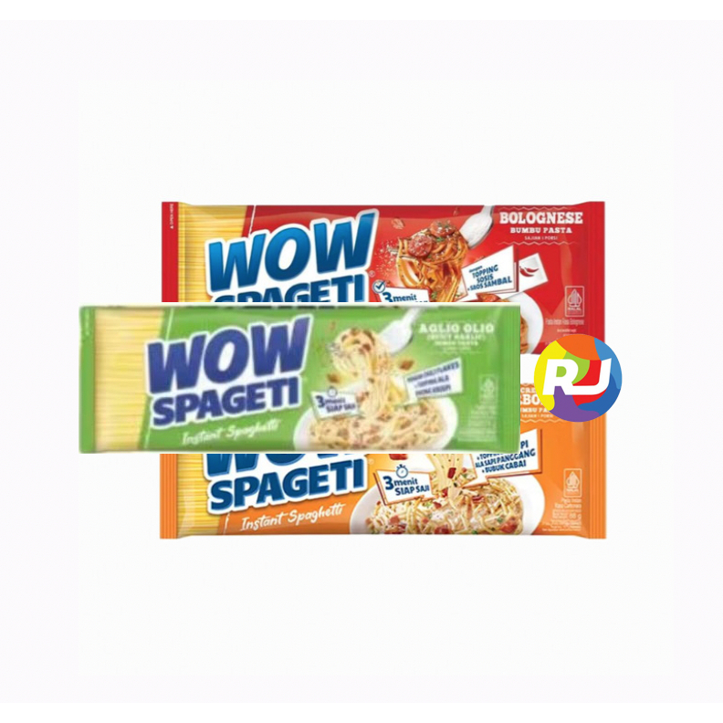 

JUAL PER 5 BUNGKUS - WOW Instant Spageti Spaghetti 84gr - Aglio Olio / Meaty Bolognese / Creamy Carbonara