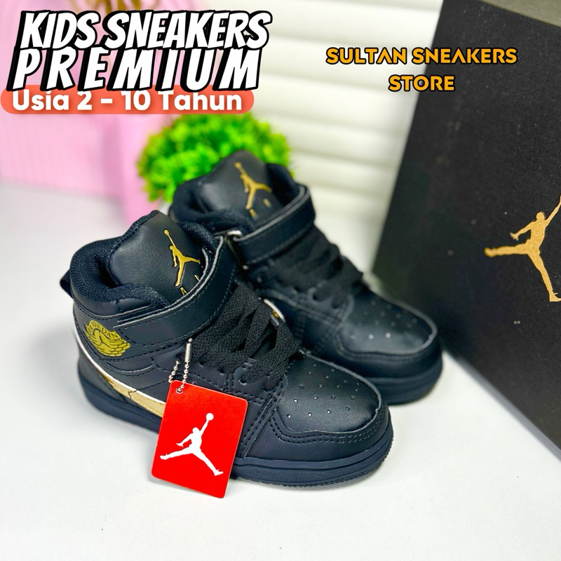 [PROMO] sepatu anak laki dan perempuan warna fullblack untuk sekolah main dan jalan jalan ORIGINAL I