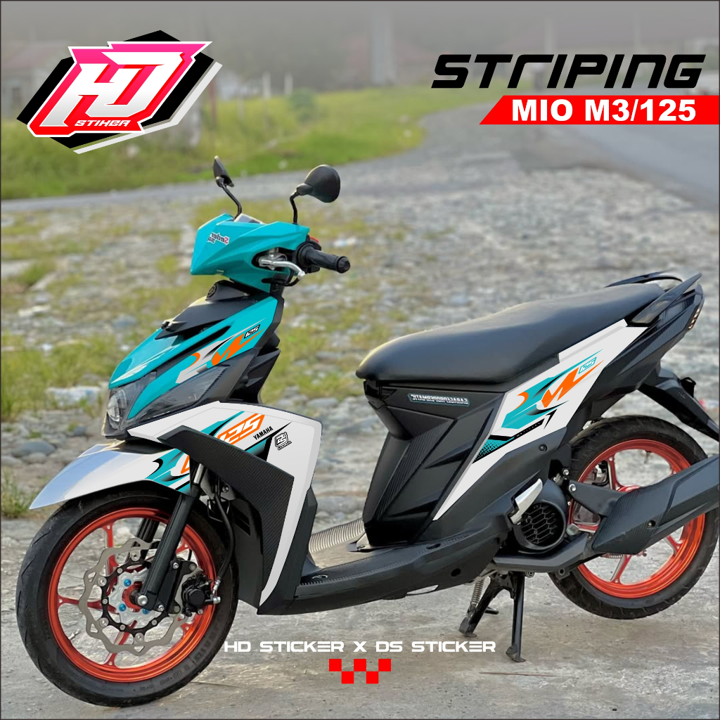 Stiker Striping Mio125 Mio M3 Decal List Variasi Mio Z Modifikasi Simpel HD240325