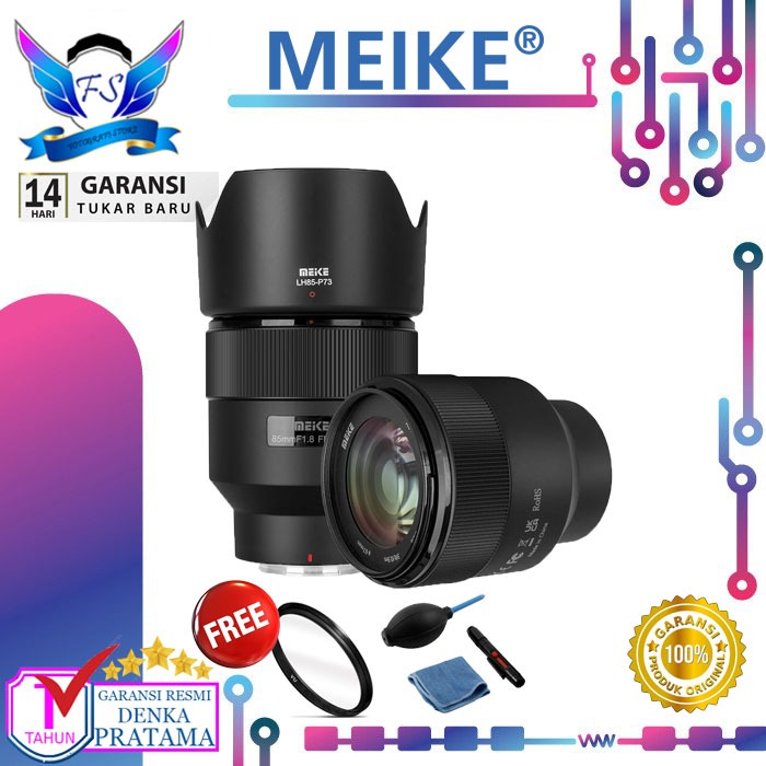 Lensa Meike AF 85mm f1.8 for Sony E Mount Full Frame STM / Meike 85 mm f/1.8 Fix Lens Original