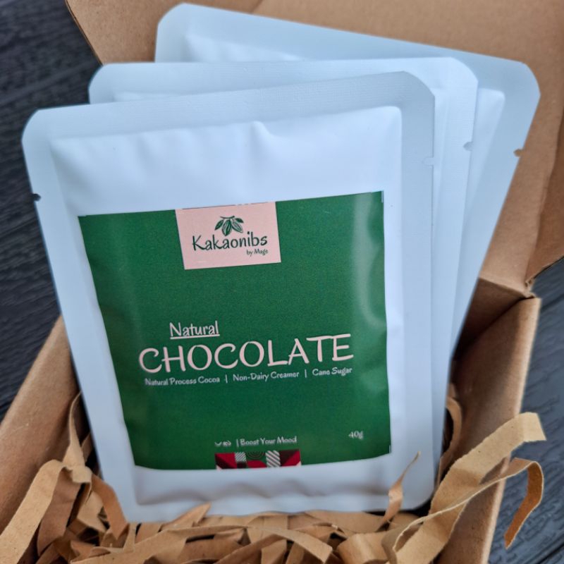 

Kakaonibs by Mage - Box Isi 3 Natural Chocolate 40g - Instant Chocolate Drink - Minuman Cokelat Instan