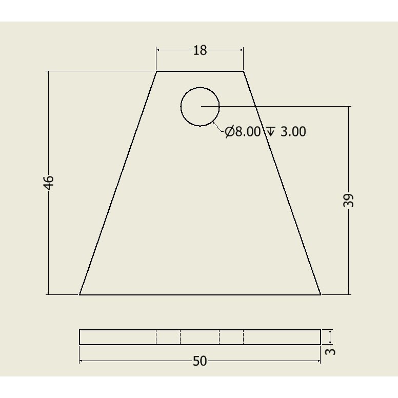 Custom besi plat 3mm 080