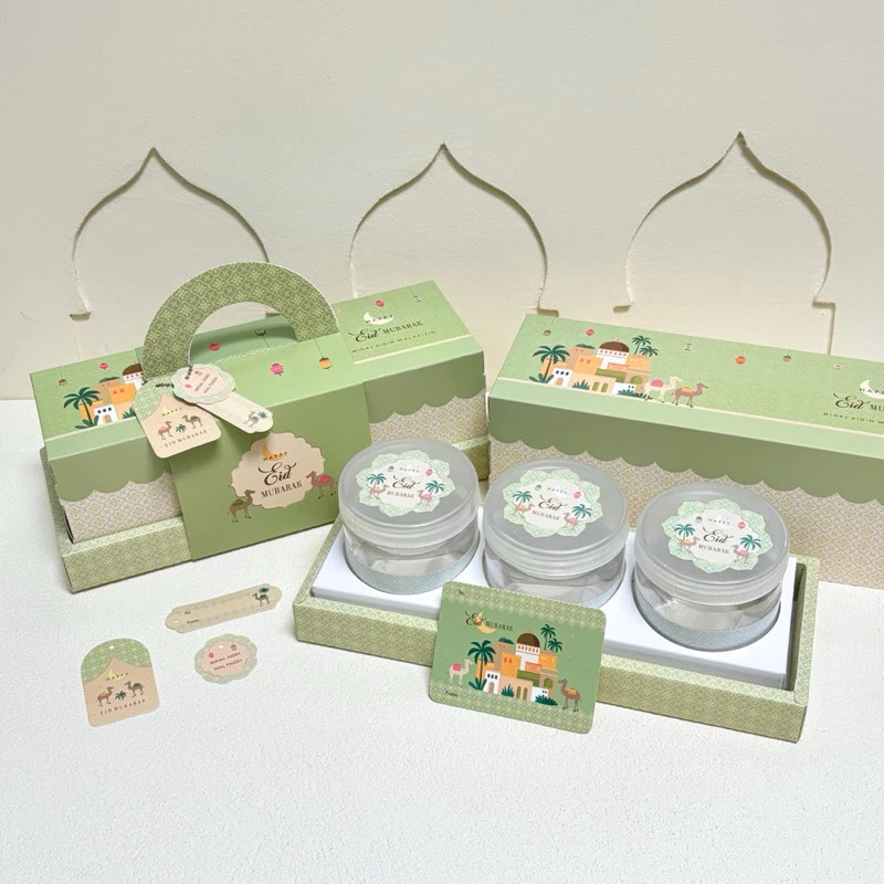 

5 set box tenteng kue lebaran idul fitri ukuran 30.5 x 10.5 x 11 cm dus bolu gulung kotak cake tanpa sekat