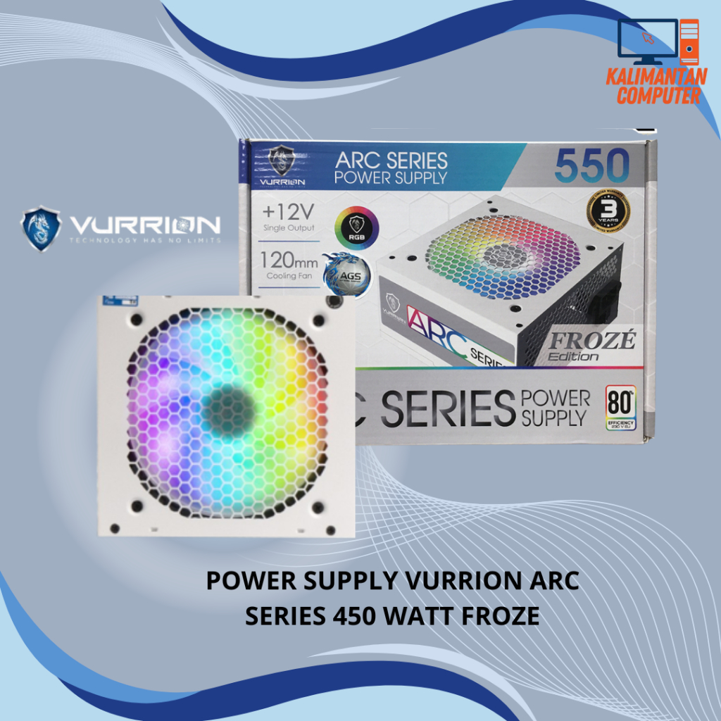 POWER SUPPLY VURRION ARC SERIES 550 WATT FROZE 80 PLUS