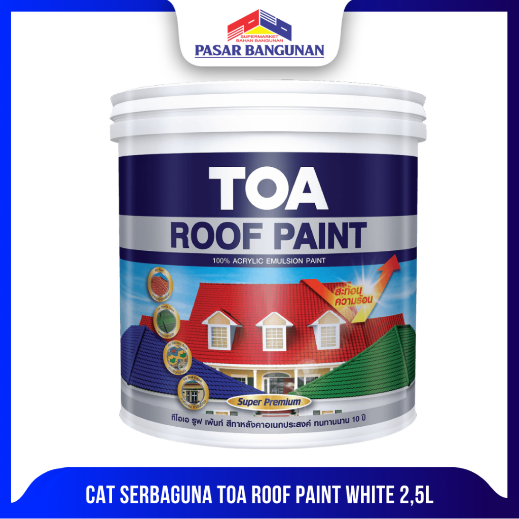 CAT SERBAGUNA TOA ROOF PAINT WHITE 2,5L