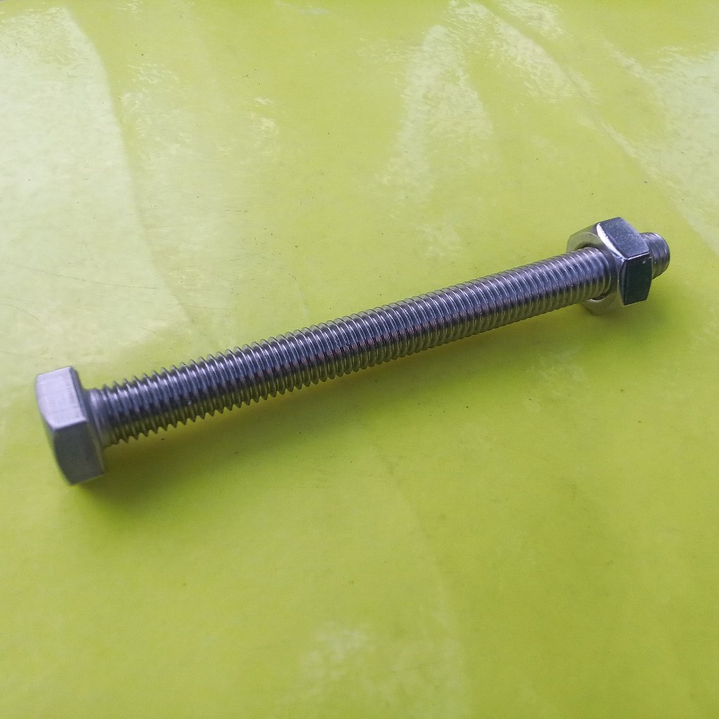 BAUT STAINLESS M12 X 100 / BAUT 19 KUNCI 19 / BAUT SS M12 X 100 SUS 304 / BAUT M12X100 STAINLESS STE