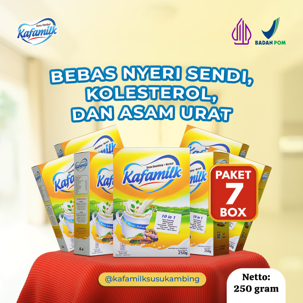 

KAFAMILK - Paket 7 box, Susu Kambing dengan 10 Bahan Herbal Untuk Menjaga Kesehatan Dewasa