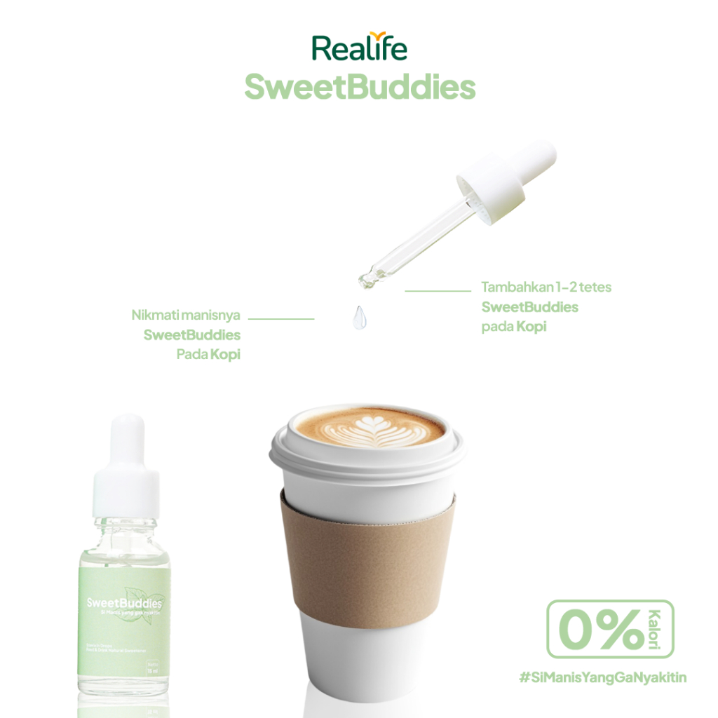 

Pemanis Stevia Cair SweetBuddies – Tanpa Kalori, Cocok untuk Kopi & Diet