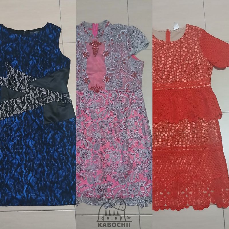 PRELOVED Dress Pesta Brukat Payet