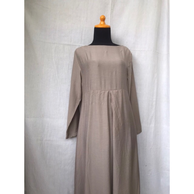 preloved baju dress panjang khaki