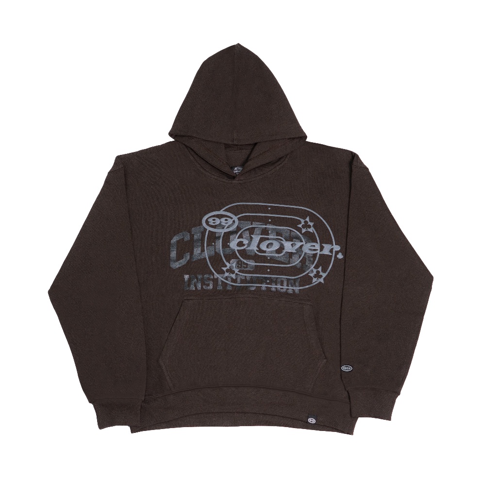 UNIVERSITY OVERSIZED BROWN HOODIE 99CLOVER