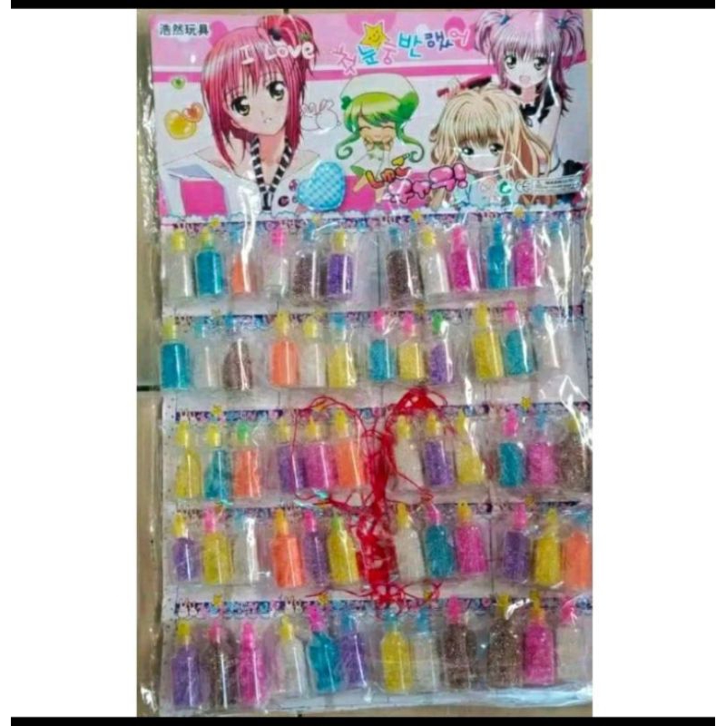isi 90 pcs mainan gliter serbuk/gliter bubuk 3x20