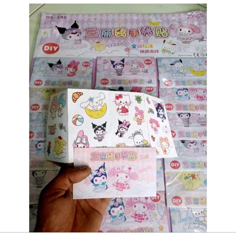 

isi 20 pcs stiker dompet kertas viral